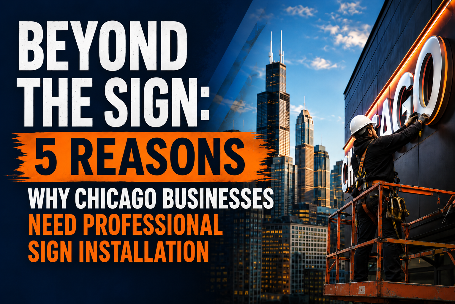 Beyond the Sign: 5 Reasons Why Chicago Businesses Need Professional Sign Installation